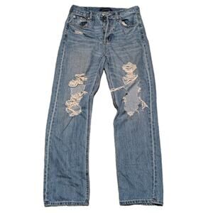 Aeropostale 90s Baggy Ripped Jean Size 6 29x30.5 Y2K